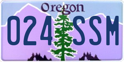 OR license plate 024SSM