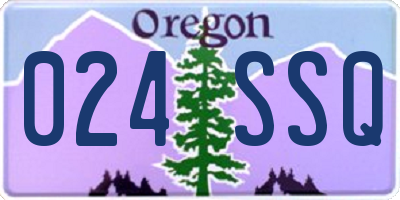 OR license plate 024SSQ