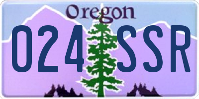 OR license plate 024SSR