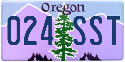 OR license plate 024SST