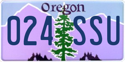 OR license plate 024SSU
