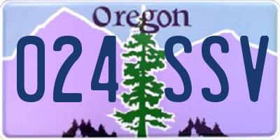 OR license plate 024SSV
