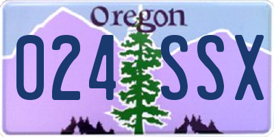 OR license plate 024SSX