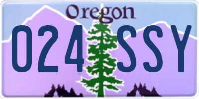 OR license plate 024SSY