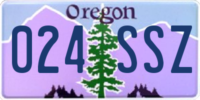 OR license plate 024SSZ