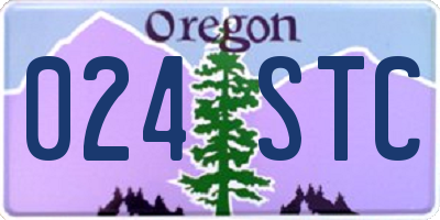 OR license plate 024STC