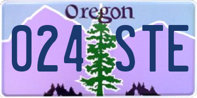 OR license plate 024STE
