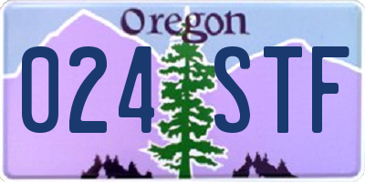 OR license plate 024STF