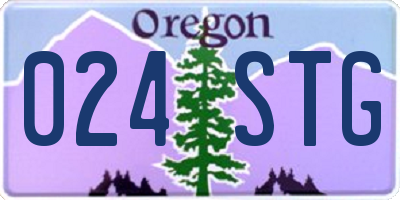 OR license plate 024STG