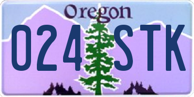 OR license plate 024STK