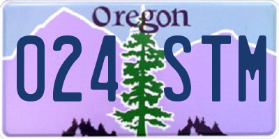 OR license plate 024STM
