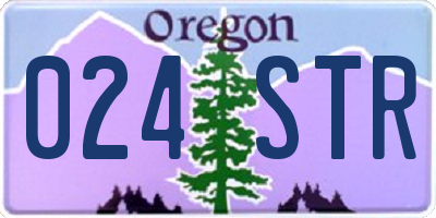 OR license plate 024STR