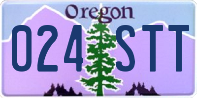 OR license plate 024STT