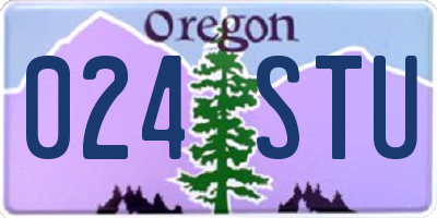 OR license plate 024STU