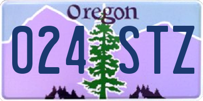 OR license plate 024STZ