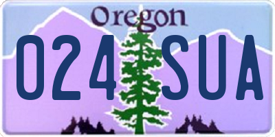 OR license plate 024SUA