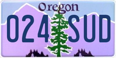 OR license plate 024SUD