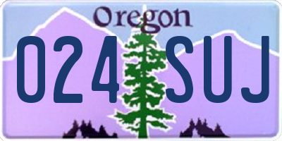 OR license plate 024SUJ