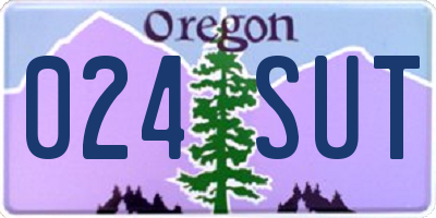 OR license plate 024SUT