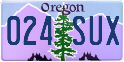 OR license plate 024SUX