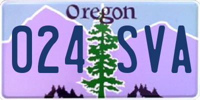 OR license plate 024SVA