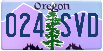 OR license plate 024SVD