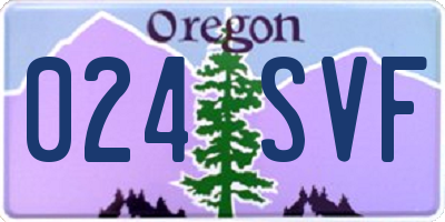 OR license plate 024SVF