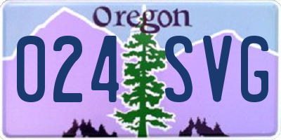 OR license plate 024SVG