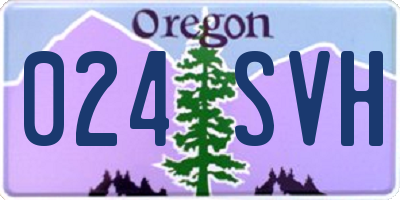 OR license plate 024SVH