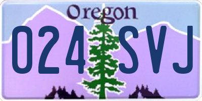 OR license plate 024SVJ