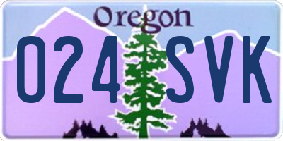 OR license plate 024SVK