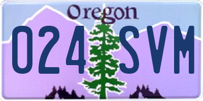 OR license plate 024SVM