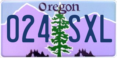 OR license plate 024SXL