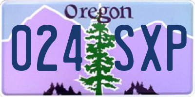 OR license plate 024SXP