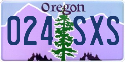 OR license plate 024SXS