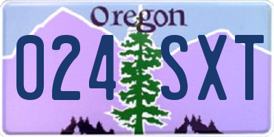 OR license plate 024SXT