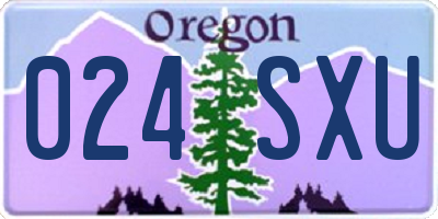 OR license plate 024SXU