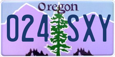OR license plate 024SXY