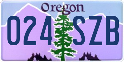 OR license plate 024SZB