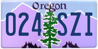 OR license plate 024SZI