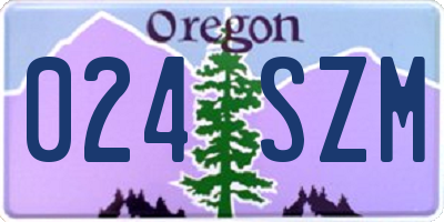 OR license plate 024SZM