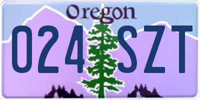 OR license plate 024SZT