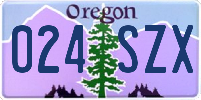OR license plate 024SZX