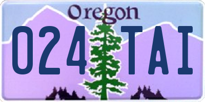 OR license plate 024TAI