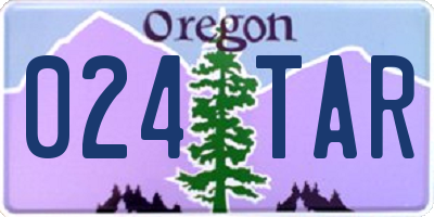 OR license plate 024TAR