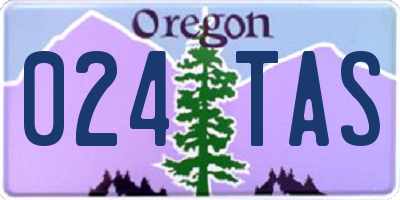 OR license plate 024TAS