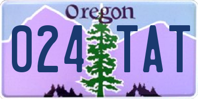 OR license plate 024TAT