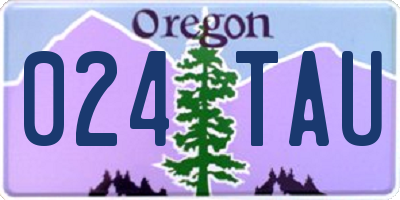 OR license plate 024TAU