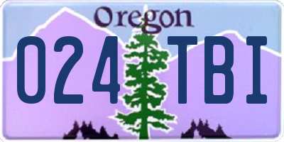 OR license plate 024TBI