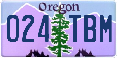 OR license plate 024TBM